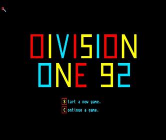 Division One 92 - Screenshot - Game Title Image