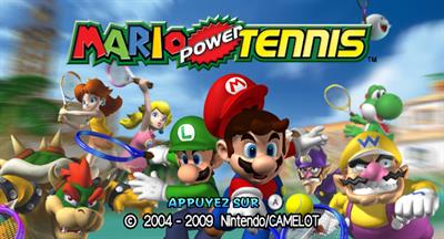 Mario Power Tennis - Screenshot - Game Title Image