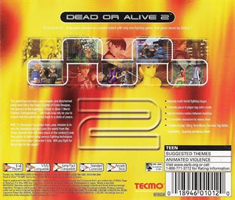 Dead or Alive 2 - Box - Back Image