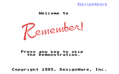 Remember! - Screenshot - Game Title Image