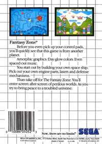 Fantasy Zone - Box - Back Image