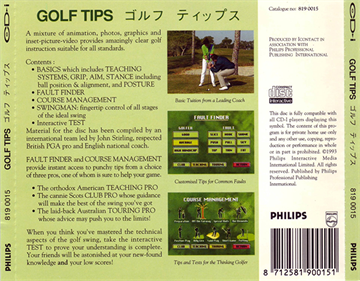 Golf Tips - Box - Back Image