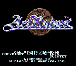 ActRaiser - Screenshot - Game Title Image