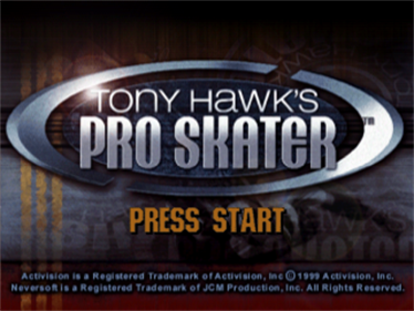 Tony Hawk's Pro Skater - Screenshot - Game Title Image