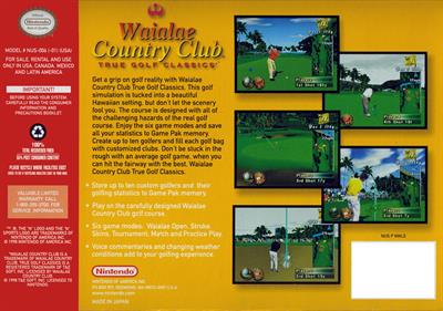 Waialae Country Club: True Golf Classics - Box - Back Image