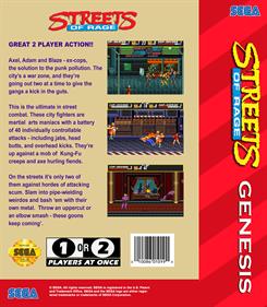 Streets of Rage - Fanart - Box - Back Image