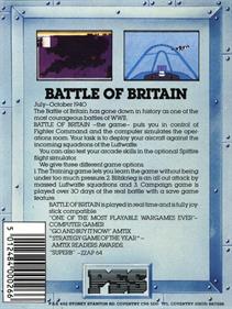 Battle of Britain (PSS) - Box - Back Image