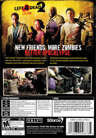 Left 4 Dead 2 - Box - Back Image