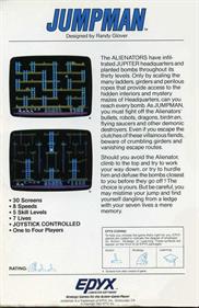 Jumpman (Epyx) - Box - Back Image