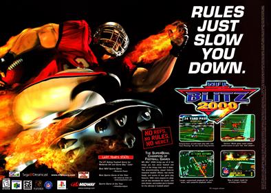NFL Blitz 2000 - Advertisement Flyer - Front Image