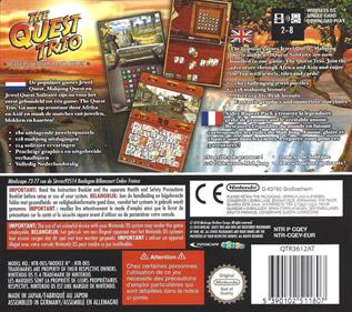 The Quest Trio: Jewels, Cards and Tiles - Box - Back Image