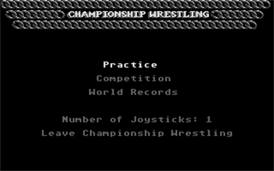 Championship Wrestling - Screenshot - Game Select
