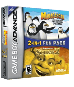 2-In-1 Fun Pack: Madagascar: Operation Penguin / Shrek 2 - Box - 3D Image