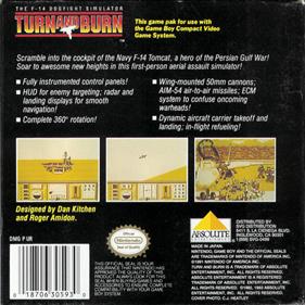 Turn and Burn: The F-14 Dogfight Simulator - Box - Back Image
