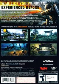 Call of Duty: World at War: Final Fronts - Box - Back Image