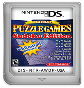 Ultimate Puzzle Games Sudoku Edition - Fanart - Cart - Front