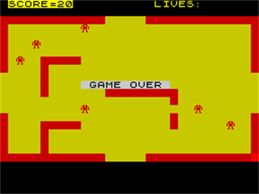 Frenzy (Quicksilva) - Screenshot - Game Over Image
