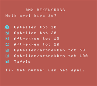 BMX Rekencross - Screenshot - Game Select Image