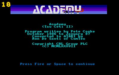 Academy - Screenshot - Game Title Image