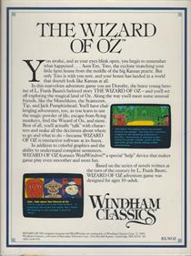 The Wizard of Oz - Box - Back Image