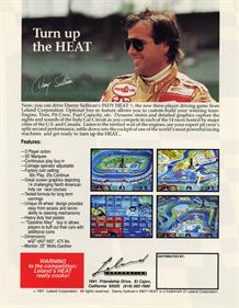 Danny Sullivan's Indy Heat - Advertisement Flyer - Back Image