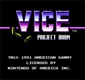 Vice: Project Doom - Screenshot - Game Title Image