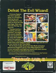 Dragon's Lair II: Time Warp - Box - Back Image