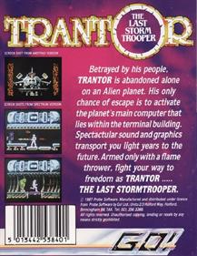 Trantor: The Last Stormtrooper - Box - Back Image