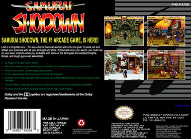 Samurai Shodown - Fanart - Box - Back
