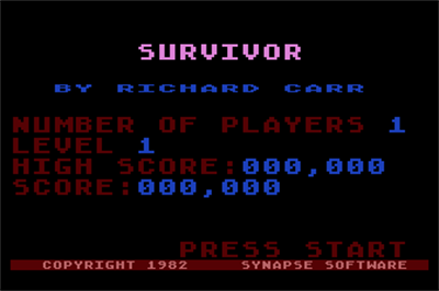 Survivor - Screenshot - Game Title Image