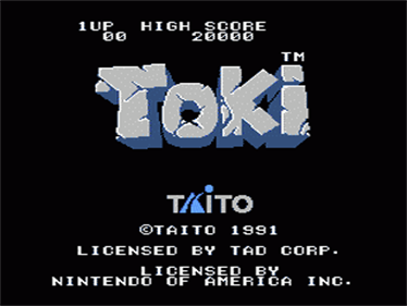 Toki - Screenshot - Game Title Image