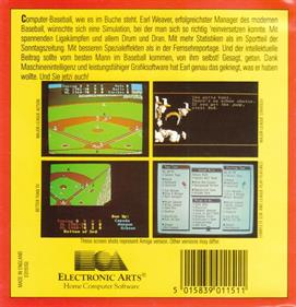Earl Weaver Baseball - Box - Back Image