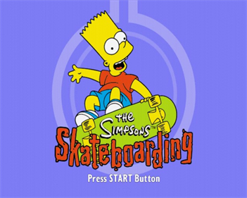 The Simpsons Skateboarding - Screenshot - Game Title Image