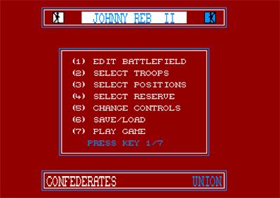 Johnny Reb II - Screenshot - Game Select Image