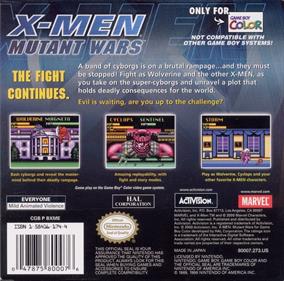 X-Men: Mutant Wars - Box - Back Image