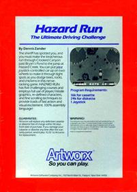 Hazard Run: The Ultimate Driving Challenge - Box - Back Image