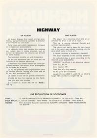 Highway - Advertisement Flyer - Back Image