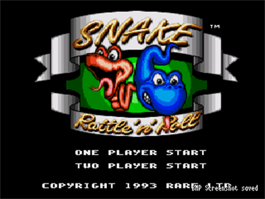 Snake Rattle 'n' Roll - Screenshot - Game Title Image