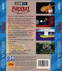 Brutal: Paws of Fury - Box - Back - Reconstructed Image