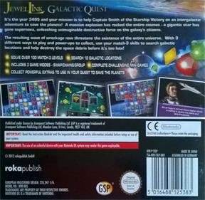 Jewel Link: Galactic Quest - Box - Back Image