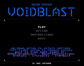 Solar System VoidBlast - Screenshot - Game Title Image