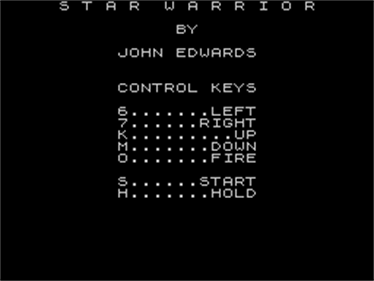 Star Warrior - Screenshot - Game Title Image