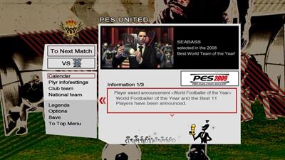 PES 2009: Pro Evolution Soccer - Screenshot - Game Select Image