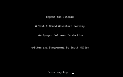 Beyond the Titanic - Screenshot - Game Title Image