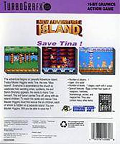 New Adventure Island - Box - Back Image