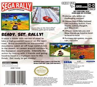 Sega Rally Championship - Box - Back Image