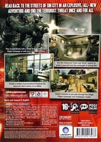Tom Clancy's Rainbow Six: Vegas 2 - Box - Back Image