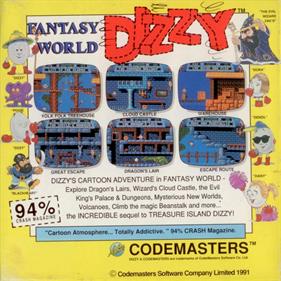 Fantasy World Dizzy - Box - Back Image