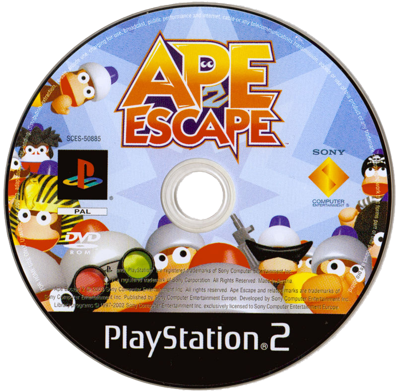 Ape Escape 2 REPRODUCTION Art Only No Disc No Case Ps2 -  Portugal