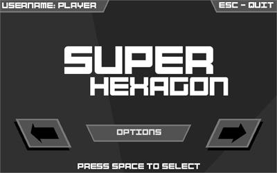 Super Hexagon - Screenshot - Game Title
